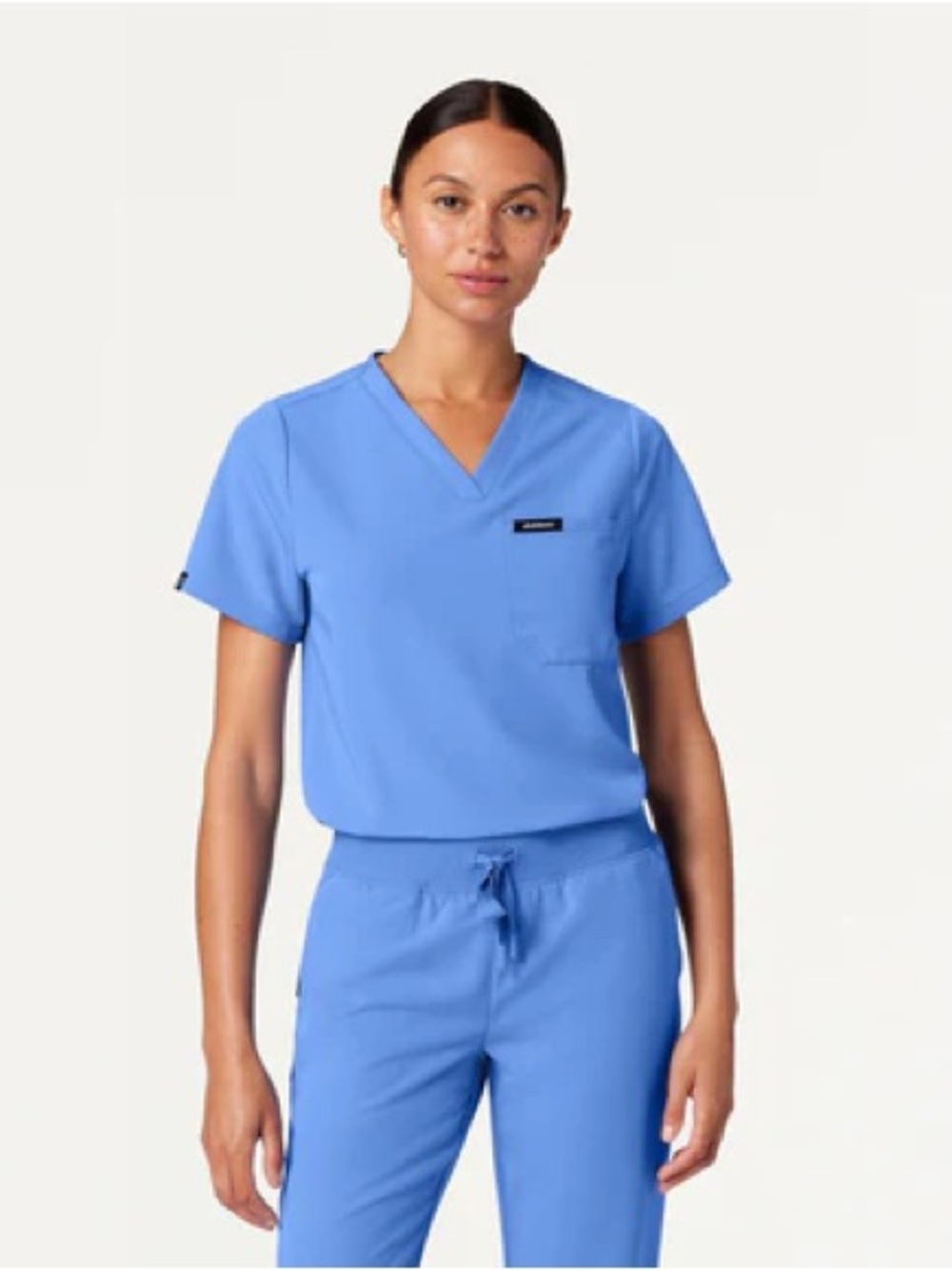 Jaanuu Slim Knit Scrub Top and Joggers Set - Picture 2 of 16